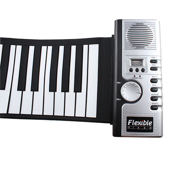 Electric Flexible Piano Keyboard Soft 61 Keys Portable Roll up Digital