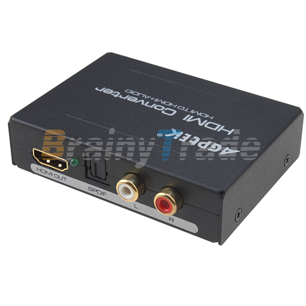 HDMI to HDMI + SPDIF + RCA L / R Audio Extractor Converter