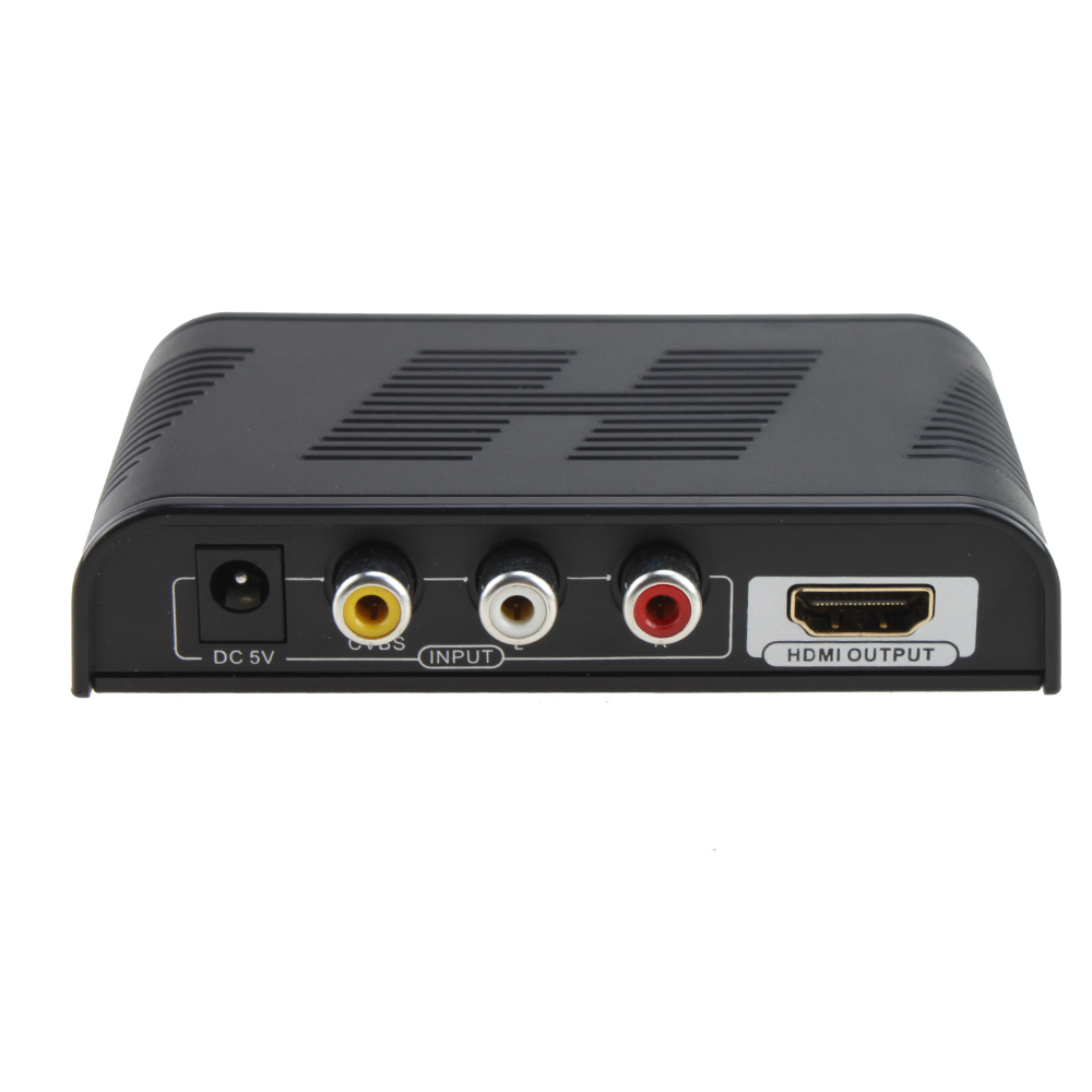 Composite AV CVBS 3RCA Video Audio to HDMI Converter Box HD 720p 1080p